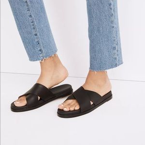NWT Madewell Louisa crisscross slides
